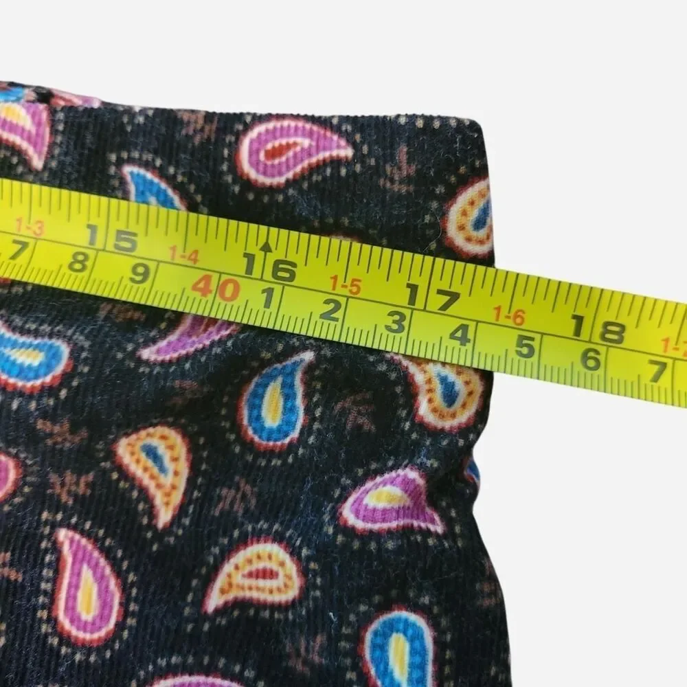 Vera Bradley Paisley Roll Up Cuff Corduroy Lounge Pajama Pants